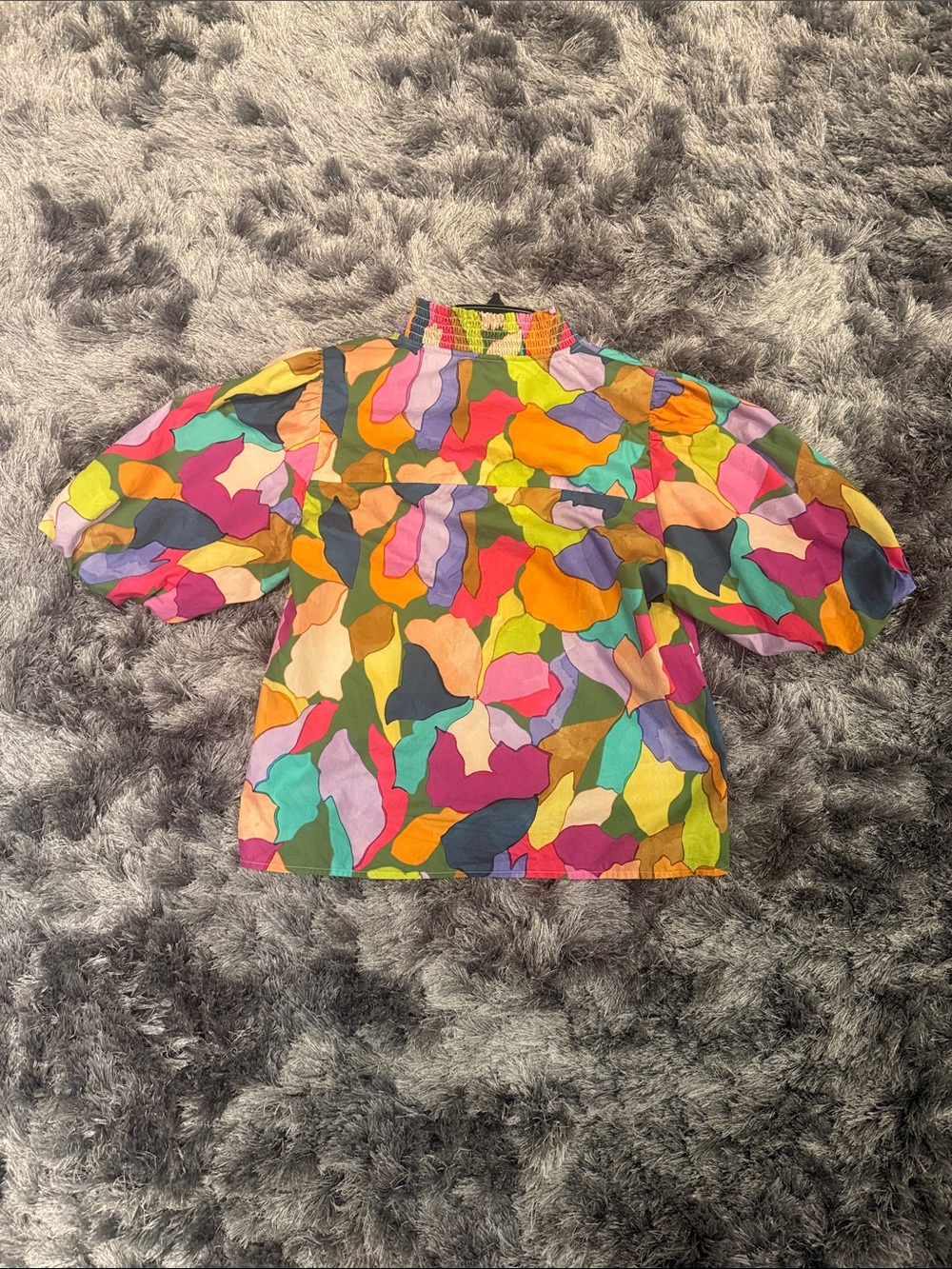 THML Alison Multicolor Puff-Sleeve Top - Picture 5 of 8